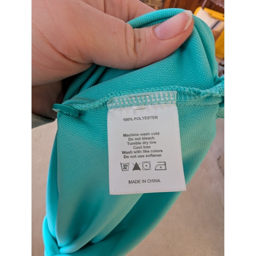 Loudmouth Golf Men's Polo Shirt Aqua Turquoise Blue Pique Short Sleeve- XXL - Picture 6 of 7